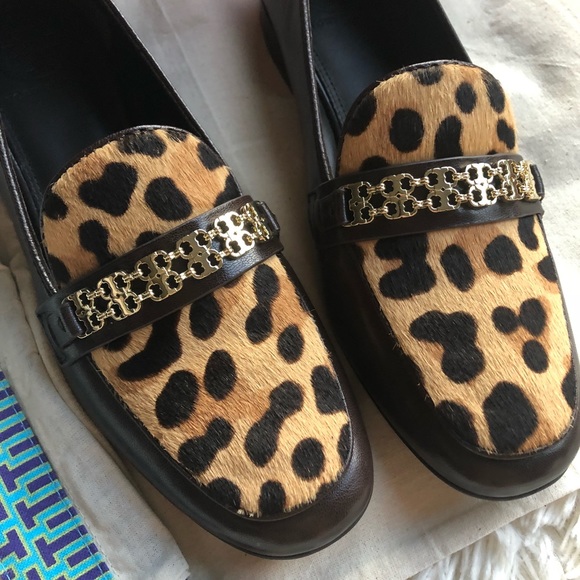 Tory Burch Shoes - NWT Tory Burch Gemini Link Loafer Leopard CalfHair